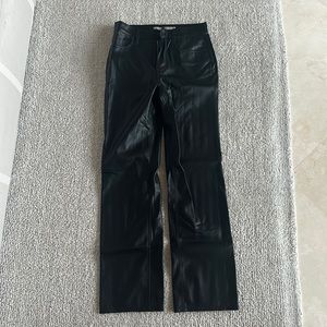 Black Leather Women Pants
